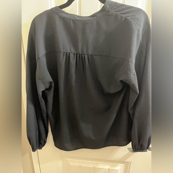 Banana Republic black vneck blouse - Picture 2 of 3